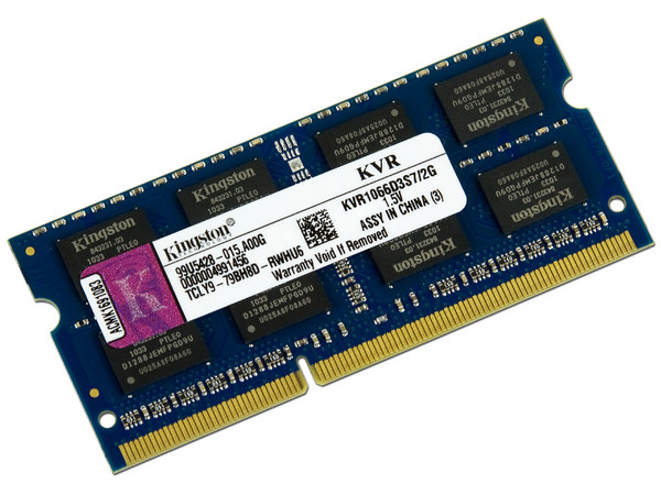 Memoria Kingston SODIMM DDR3 PC3-8500 (1066MHz) CL7, 2GB