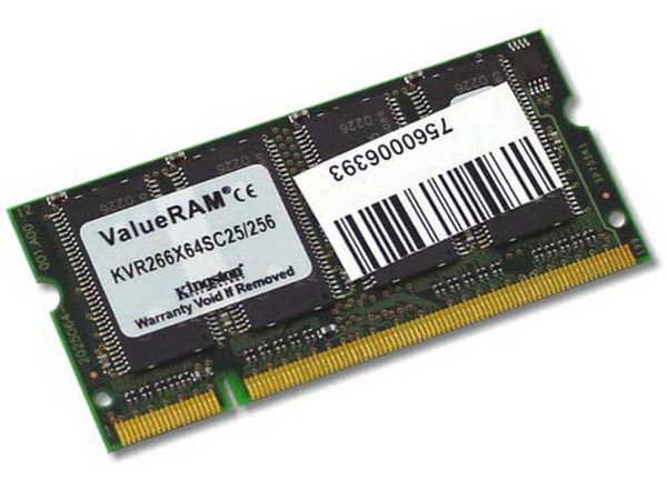 Memoria Kingston SODIMM DDR PC2100, 200Pines, 256Mb