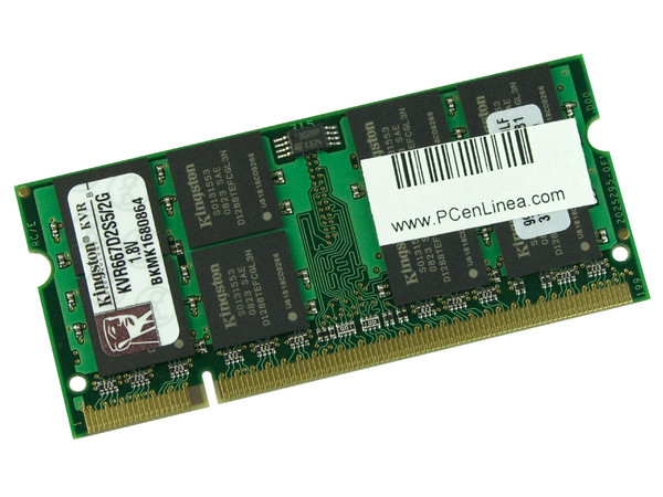 Memoria Kingston SODIMM DDR2 PC2 5300, 200Pines, 2GB Compatible con ASUS Eee PC 1000H / 1000HA