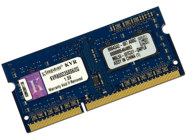 Memoria Kingston SODIMM DDR3 PC3-6400 (800MHz) CL6, 2GB