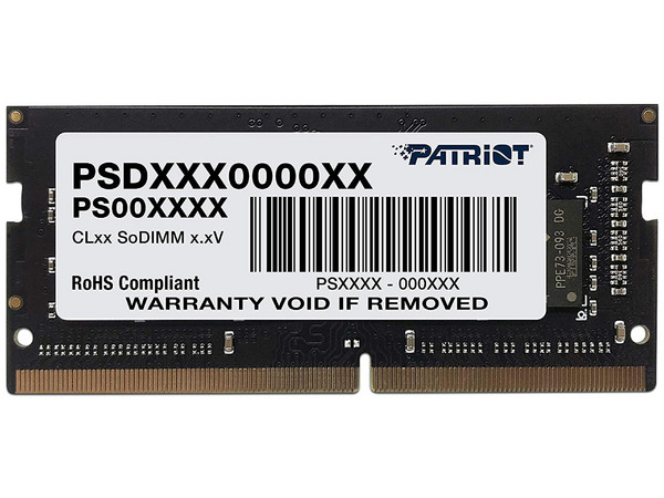 Memoria Patriot SODIMM Signature DDR4 PC4-19200 (2400MHz), CL17, 8GB.