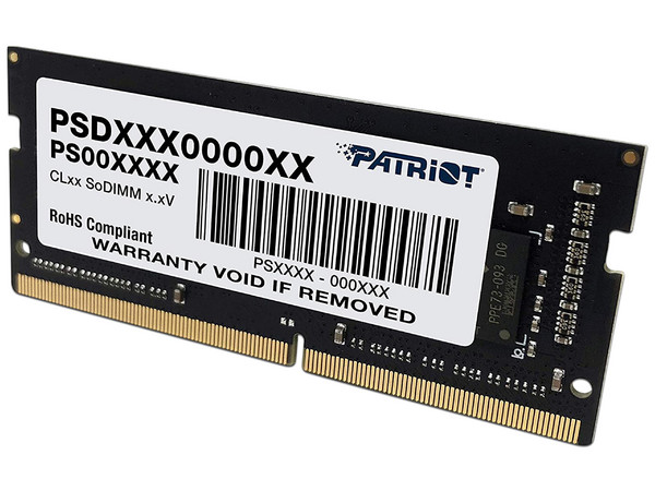 Memoria Patriot SODIMM Signature DDR4 PC4-19200 (2400MHz), CL17, 8GB.
