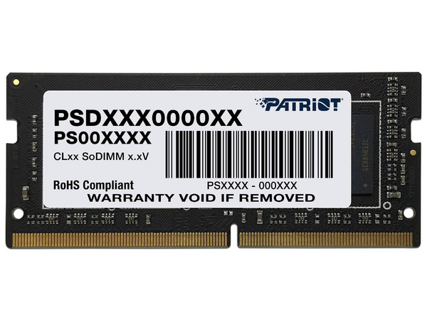 Memoria Patriot Signature DDR4, PC4-21300 (2666MHz), CL19, 8GB.