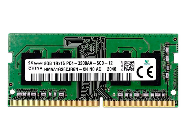 Memoria SODIMM SK Hynix DDR4 PC4-25600 (3200MHz), 1Rx16, 8GB.