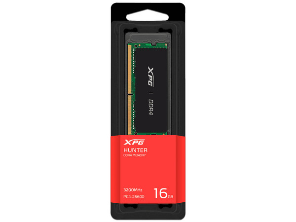 Memoria SODIMM Adata XPG Hunter, DDR4 PC4-25600 (3200 MHz), 16GB. Color Negro.