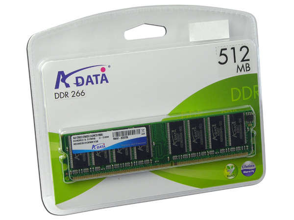 Memoria ADATA DDR DIMM PC2100 (266Mhz), 512MB