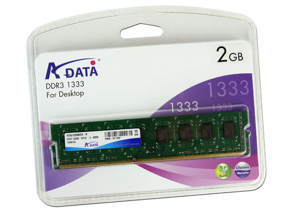 Memoria ADATA DDR3, PC3-10600 (1333Mhz), 2GB