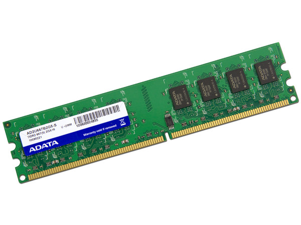 Memoria ADATA DDR2, PC2-5300 (667MHz), 2 GB.