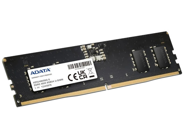 Memoria UDIMM ADATA Premiere DDR5, PC5-38400 (4800MHz), ECC, CL40, 8GB.