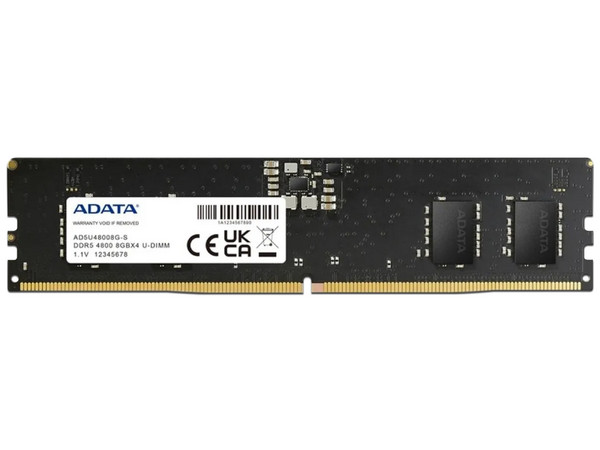 Memoria UDIMM ADATA Premiere DDR5, PC5-38400 (4800MHz), ECC, CL40, 8GB.
