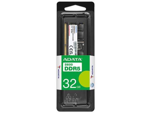 Memoria DIMM Adata DDR5 5600, PC5-44800 (5600MHz), CL46, 32GB, ECC. Color Negro