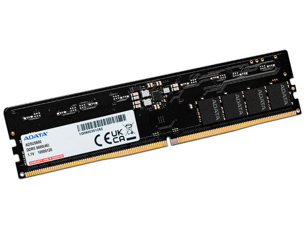 Memoria UDIMM Adata DDR5 5600, PC5-44800 (5600MHz), CL45, 8GB. Color Negro