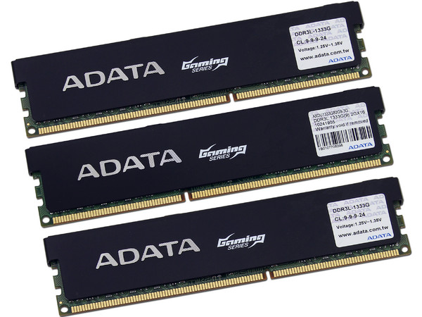 Memoria ADATA Gaming de 6GB (3x2GB) DDR3 1333MHz