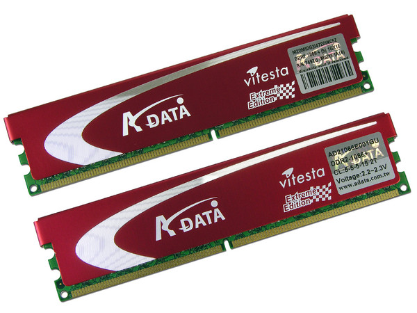 Memoria ADATA Vitesta Extreme Edition DDR2, PC2-8500 (1066Mhz) 2GB (2 x 1GB), Kit con dos piezas de 1GB