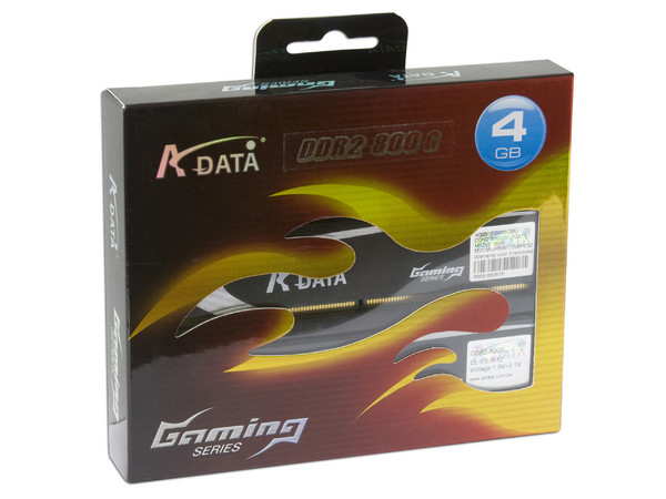 Memoria ADATA Gaming Series de 4GB (2x2GB) 
DDR2 800 (PC2 6400)
Timing: 5-5-5-12, Voltaje: 1.9V~2.1V
Modelo: DDR2 800G Dual Kit 4G