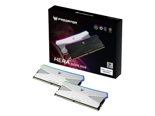 Memoria DIMM Acer Predator Hera, DDR5 (6000MHz), 32GB (2 x 16 GB), CL26.