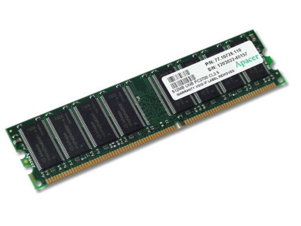 Memoria Apacer DDR DIMM PC2700 (333Mhz), 512MB