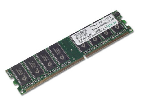 Memoria Apacer DDR DIMM PC3200 (400Mhz), 256MB