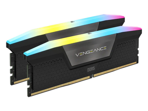 NA - Memoria Corsair Vengeance RGB DDR5 PC5-41600 (5200MHz), 32GB (2 x 16GB), Color Negro.