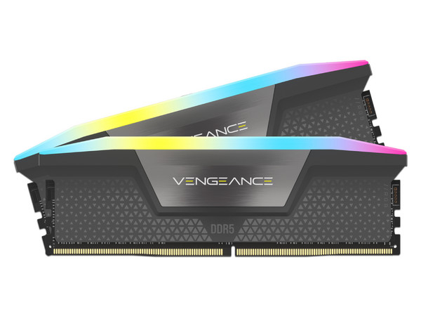 Memoria DIMM Corsair VENGEANCE RGB, DDR5 PC5-41600 (5200 MHz), CL40, RGB, 32GB (2 x 16GB). Color Negro.