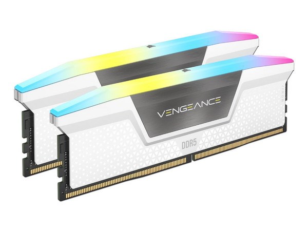 Kit de Memorias DIMM Corsair Vengance DDR5 PC5-44800 (5600 MHz), C36, 32GB (2 x 16GB), RGB, Color Blanco.