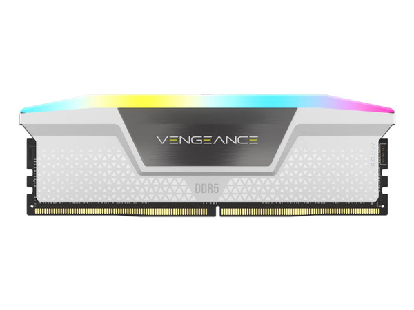 Kit de Memorias DIMM Corsair Vengance DDR5 PC5-44800 (5600 MHz), C36, 32GB (2 x 16GB), RGB, Color Blanco.