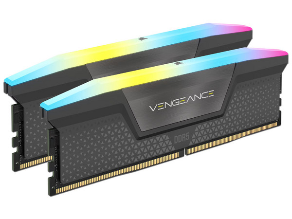 Memoria DIMM Corsair Vengeance RGB, DDR5 PC5-48000 (6000MHz), CL30, 32GB (2 x 16GB).