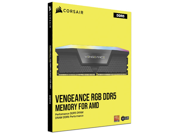 Memoria DIMM Corsair Vengeance RGB, DDR5 PC5-48000 (6000MHz), CL30, 32GB (2 x 16GB).