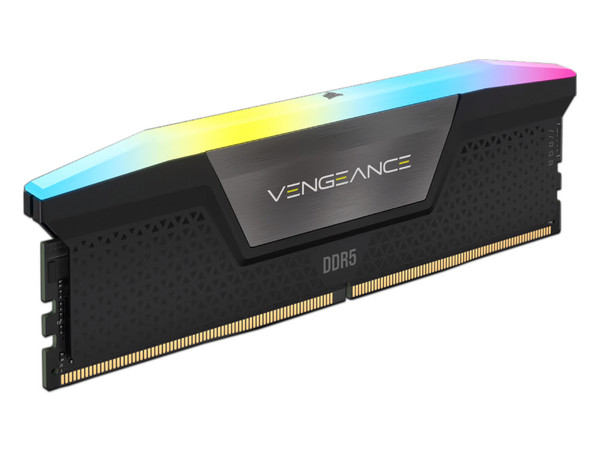 Memoria DIMM Corsair VENGEANCE, DDR5 (7200MHz), C34, 32GB (2 x 16GB), RGB. Color Negro
