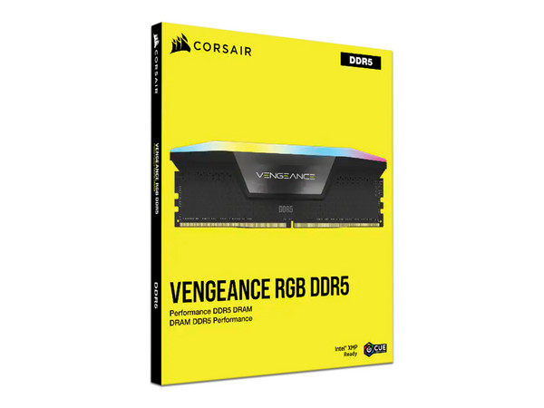 Memoria DIMM Corsair VENGEANCE, DDR5 (7200MHz), C34, 32GB (2 x 16GB), RGB. Color Negro
