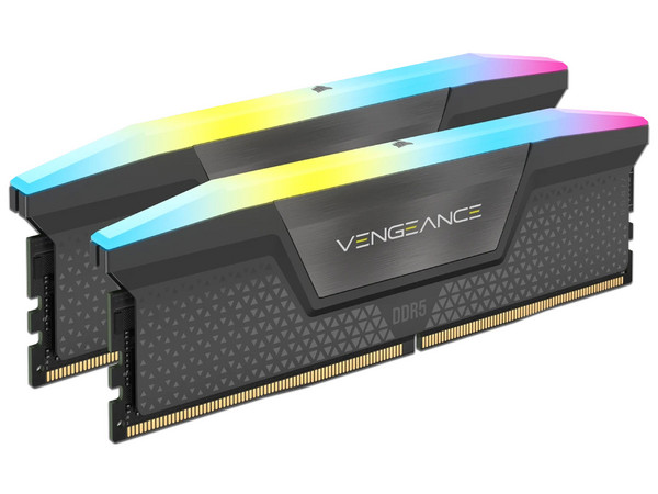 Kit de Memorias DIMM Corsair Vengeance AMD EXPO DDR5 PC5-41600 (5200 MHz), C40, 64GB (2 x 32GB), RGB.