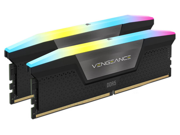 Memoria DIMM CORSAIR VENGEANCE RGB, DDR5 PC5-48000 (6000MHz), CL30, 64GB (2 x 32GB).