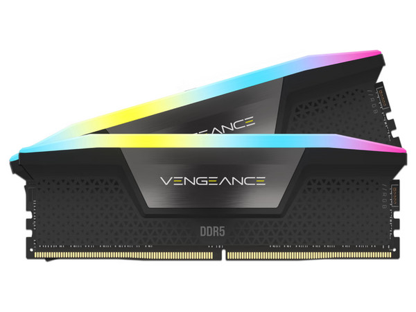 Memoria DIMM CORSAIR VENGEANCE RGB, DDR5 PC5-48000 (6000MHz), CL30, 64GB (2 x 32GB).
