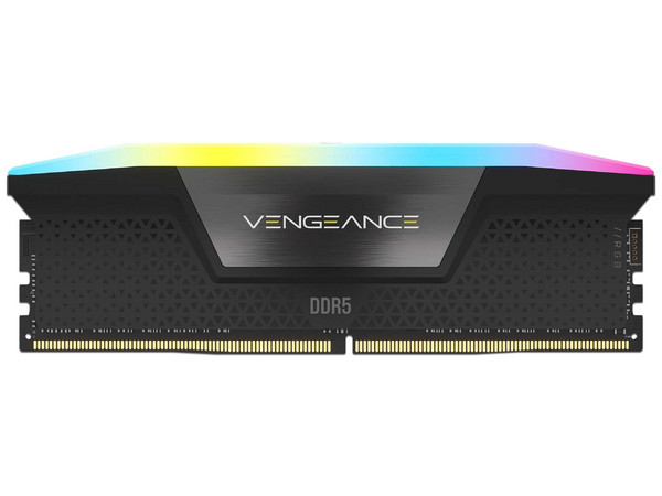 Memoria DIMM Corsair VENGANCE RGB, DDR5 PC5-41600 (5200MHz), CL40, 8GB.