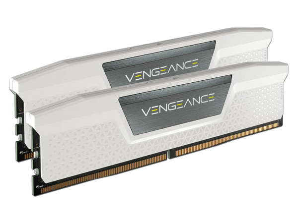 Memoria DIMM CORSAIR VENGEANCE RGB, DDR5 PC5-48000 (6000MHz), CL36, 32GB (2 x 16GB). Color Blanco.