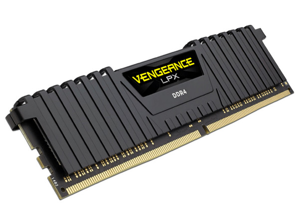 Memoria DIMM Corsair Vengeance LPX, DDR4, PC4-25600 (3200MHz), CL16, 8GB, Color negro.