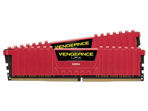 Kit de Memorias Corsair Vengeance LPX, DDR4 PC4-21300 (2666MHz), CL16, 8GB (2 x 4GB), Color Rojo.