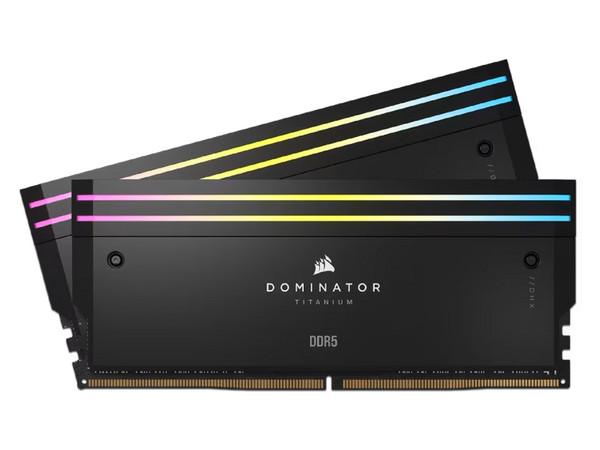 Memoria DIMM CORSAIR Dominator Titanum RGB, DDR5 PC5-56000 (7000MHz), CL34,  32GB (2 x 16GB). Color Negro.