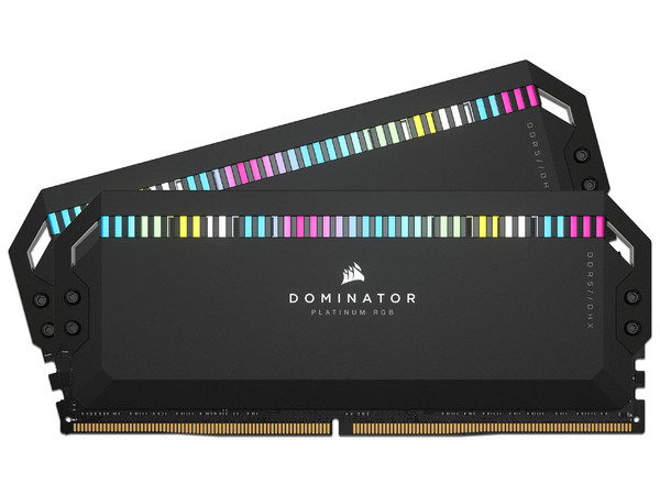 Memoria DIMM Corsair Dominator Platinum RGB, DDR5 PC5-41600 (5200MHz), CL40, 32GB (2 x 16GB).