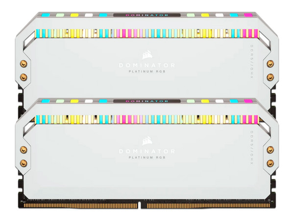 Memoria Ram Corsair Dominator Platinum RGB De 32GB (2X16GB), DDR5, 5200Mhz. Color Blanco