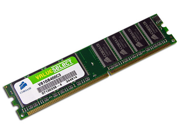 Memoria Corsair DDR DIMM PC3200 (400Mhz), 1GB