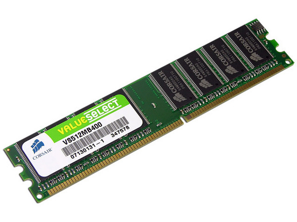 Memoria Corsair DDR DIMM PC3200 (400Mhz), 512MB
