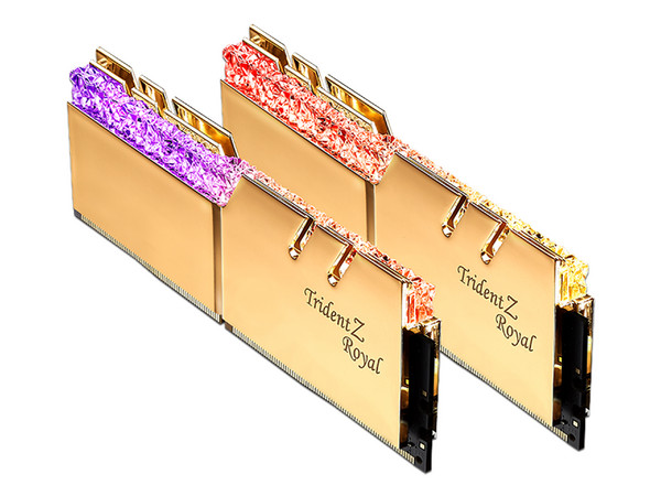 Memoria G.Skill Trident Z Royal DDR4 PC4-24000 (3000MHz), CL16, 16GB (2 x 8GB), Kit con dos piezas de 16GB. Color Dorado.
