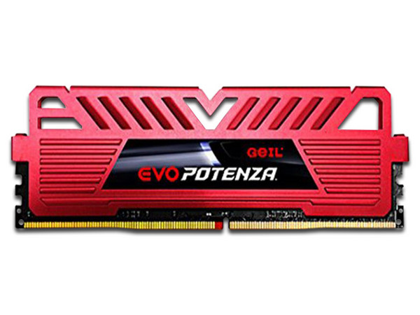 Memoria Geil EVO Potenza DDR4 PC4-24000 (3000MHz), CL16, 8GB. Color Rojo.
