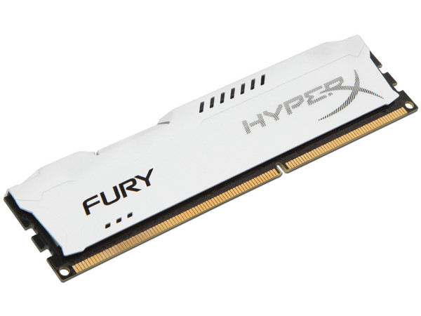 Memoria Kingston HyperX Fury DDR3 de 1866 MHz, CL10, 4 GB. Color blanco