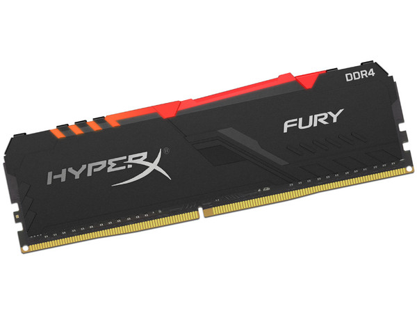Memoria Kingston HyperX Fury RGB DDR4, 2400MHz (PC4-19200), CL15, 16 GB.