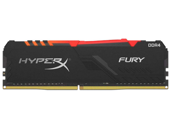 Memoria Kingston HyperX Fury RGB DDR4 PC4-19200 (2400MHz), CL15, 8GB.
