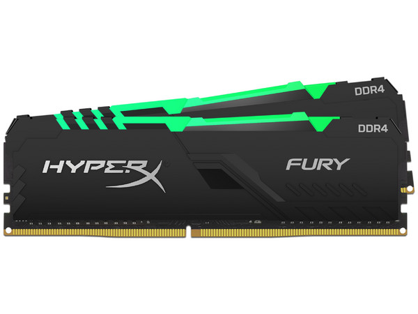Kit de Memorias Kingston HyperX Fury RGB DDR4 PC4-21300 (2666MHz), CL16, 16GB (2x8GB).