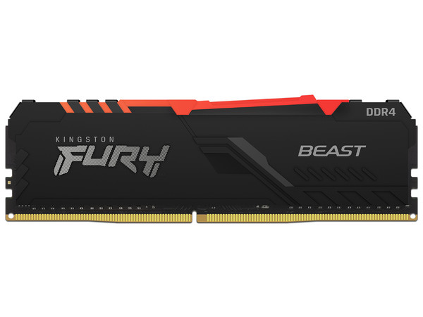 Memoria DIMM Kingston Fury Beast RGB DDR4 PC4-21300 (2666MHz), CL16, 32GB.