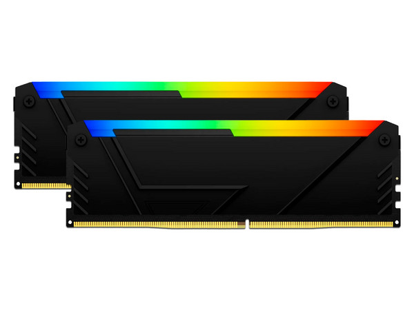 Memoria DIMM Kingston Fury Beast RGB DDR4, PC4-25600 (3200MHz), CL16, (2 x 16GB) 32GB.